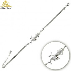 Gümüş Zirkon Taşlı Bilezik / Bileklik